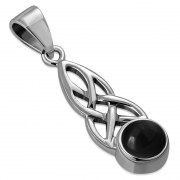 Celtic Knot Pendant w Black Onyx, p458